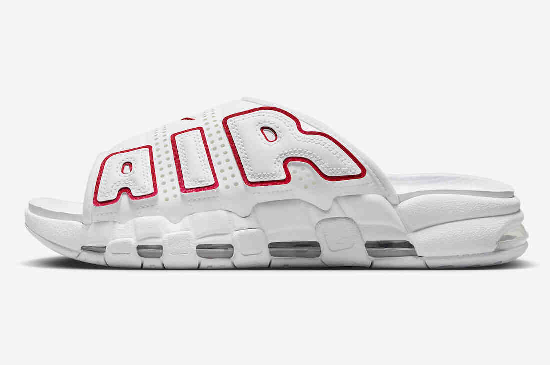 Nike Air More Uptempo Slide White Red FD9884-100