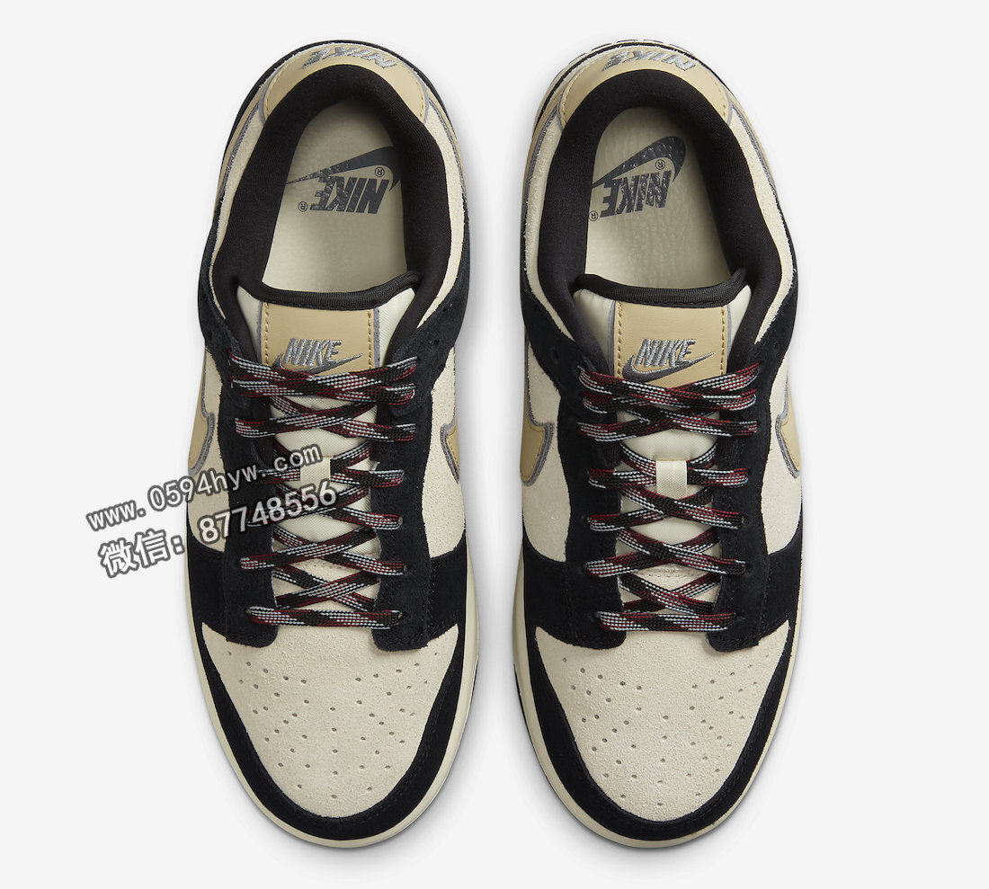 Nike-Dunk-Low-Black-Suede-Team-Gold-Coconut-Milk-DV3054-001-Release-Date-3