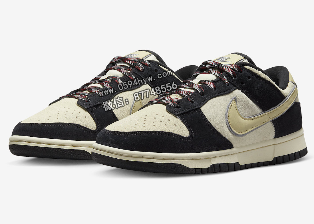 Nike-Dunk-Low-Black-Suede-Team-Gold-Coconut-Milk-DV3054-001-Release-Date-4