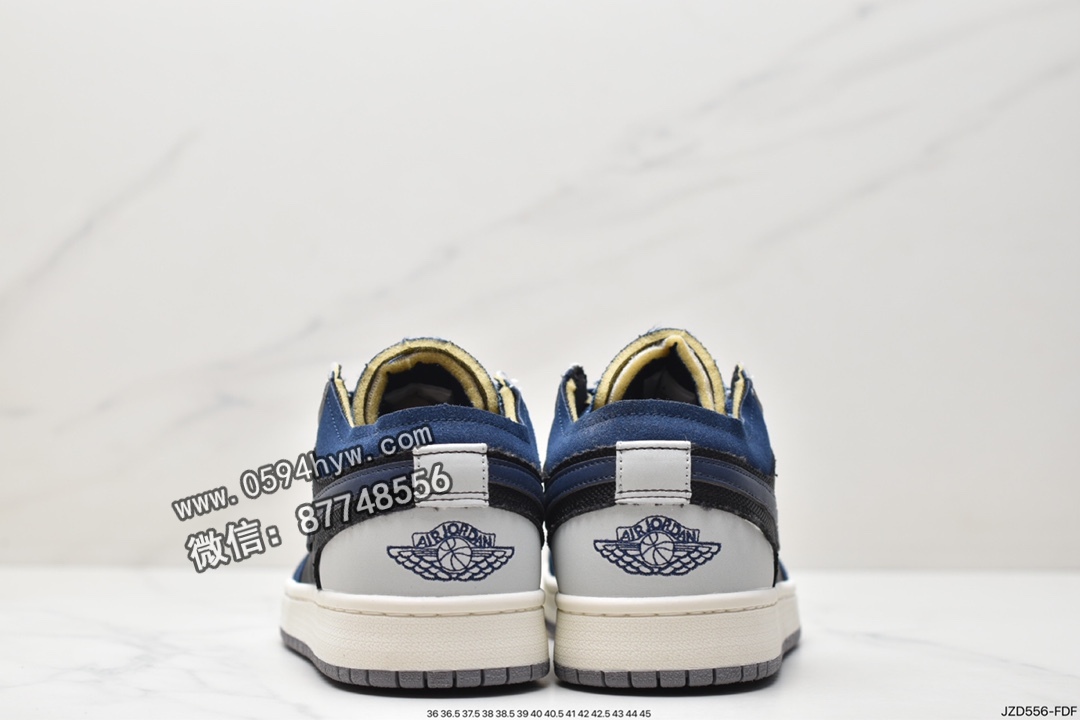 运动鞋, 篮球鞋, 乔丹, Jordan Air Jordan Low SE Craft"Obsidian", Jordan, DR8867-400, Aj1, Air Jordan - 乔丹 AJ1 Jordan Air Jordan  Low SE Craft"Obsidian" 减震防滑耐磨 低帮 复古篮球鞋 蓝色 DR8867-400