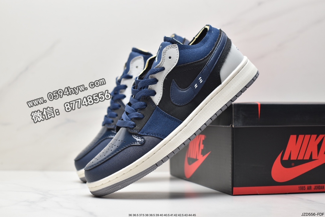 运动鞋, 篮球鞋, 乔丹, Jordan Air Jordan Low SE Craft"Obsidian", Jordan, DR8867-400, Aj1, Air Jordan - 乔丹 AJ1 Jordan Air Jordan  Low SE Craft"Obsidian" 减震防滑耐磨 低帮 复古篮球鞋 蓝色 DR8867-400