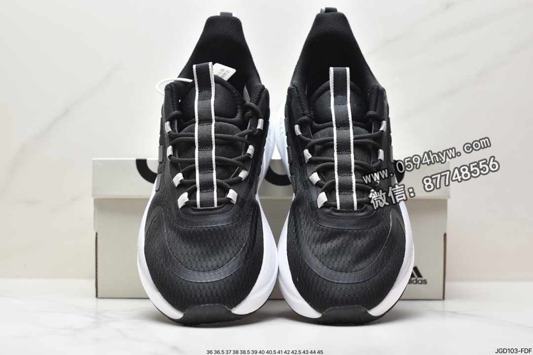 阿迪达斯, 跑步鞋, HP6144, BOUNCE, Alphabounce, adidas AlphaBounce + SustainableBounce, Adidas Alphabounce, Adidas - 阿迪达斯 adidas AlphaBounce + SustainableBounce 轻便耐磨防滑 低帮 跑步鞋 黑色 HP6144