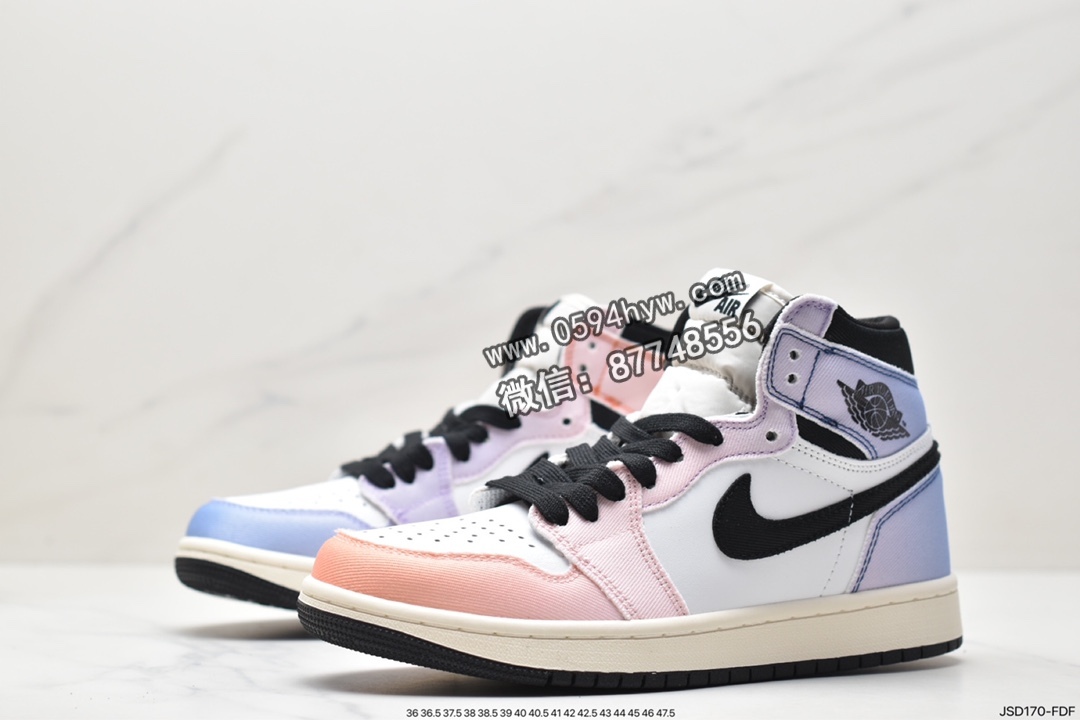 高帮, 运动鞋, 篮球鞋, Swoosh, Jordan, HIGH, DX0054-805, Air Jordan 1 High 0G "Craft", Air Jordan 1, Air Jordan - 乔丹 Air Jordan 1 High 0G "Craft" 天际线 防滑耐磨舒适 高帮 复古篮球鞋 白紫渐变色 DX0054-805