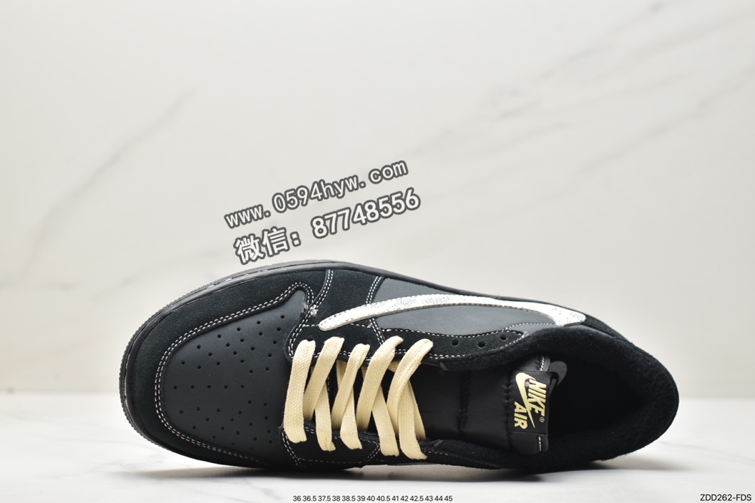 篮球鞋, Nike Air, fragment design x Travis Scott x Nike Air Jordan 1 Low OG SP"Black/Green Toe", DM7866-889, Black, Aj1, Air Jordan 1, Air Jordan