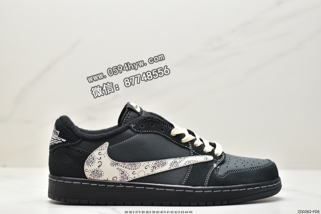 乔丹 AJ1 fragment design x Travis Scott x Nike Air Jordan 1 Low OG SP”Black/Green Toe” 经典复古 低帮 百搭休闲 运动篮球鞋 DM7866-889