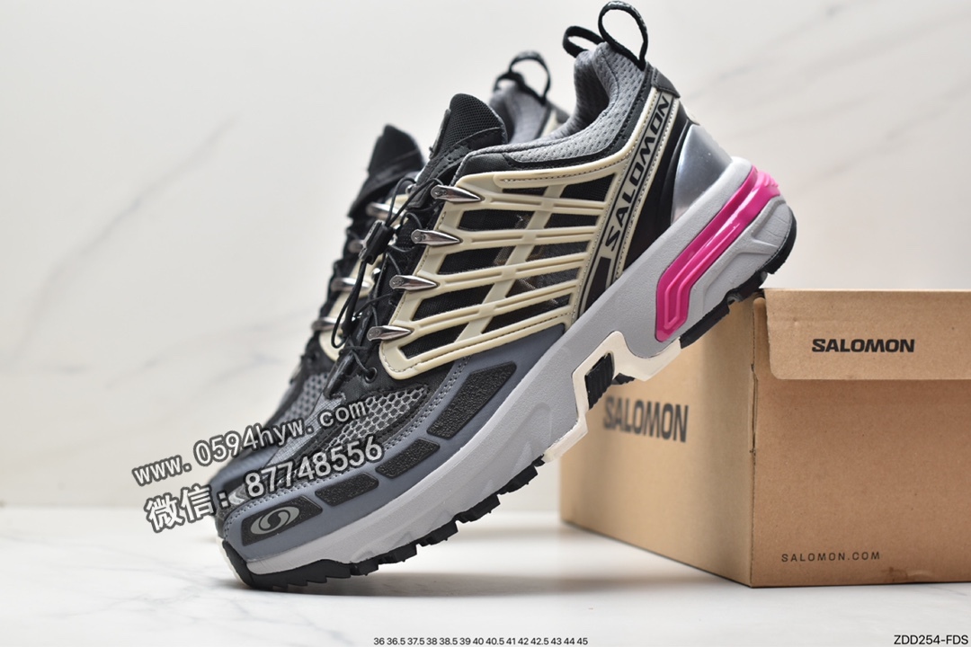 Salomon Acs Pro Advanced, Salomon, 417525-29 - 萨洛蒙 Salomon Acs Pro Advanced 潮流户外功能鞋 男女同款 黑灰 紫尾 417525-29