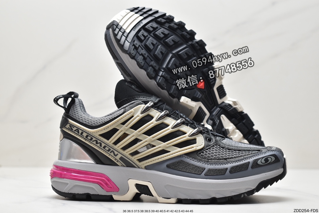 Salomon Acs Pro Advanced, Salomon, 417525-29 - 萨洛蒙 Salomon Acs Pro Advanced 潮流户外功能鞋 男女同款 黑灰 紫尾 417525-29