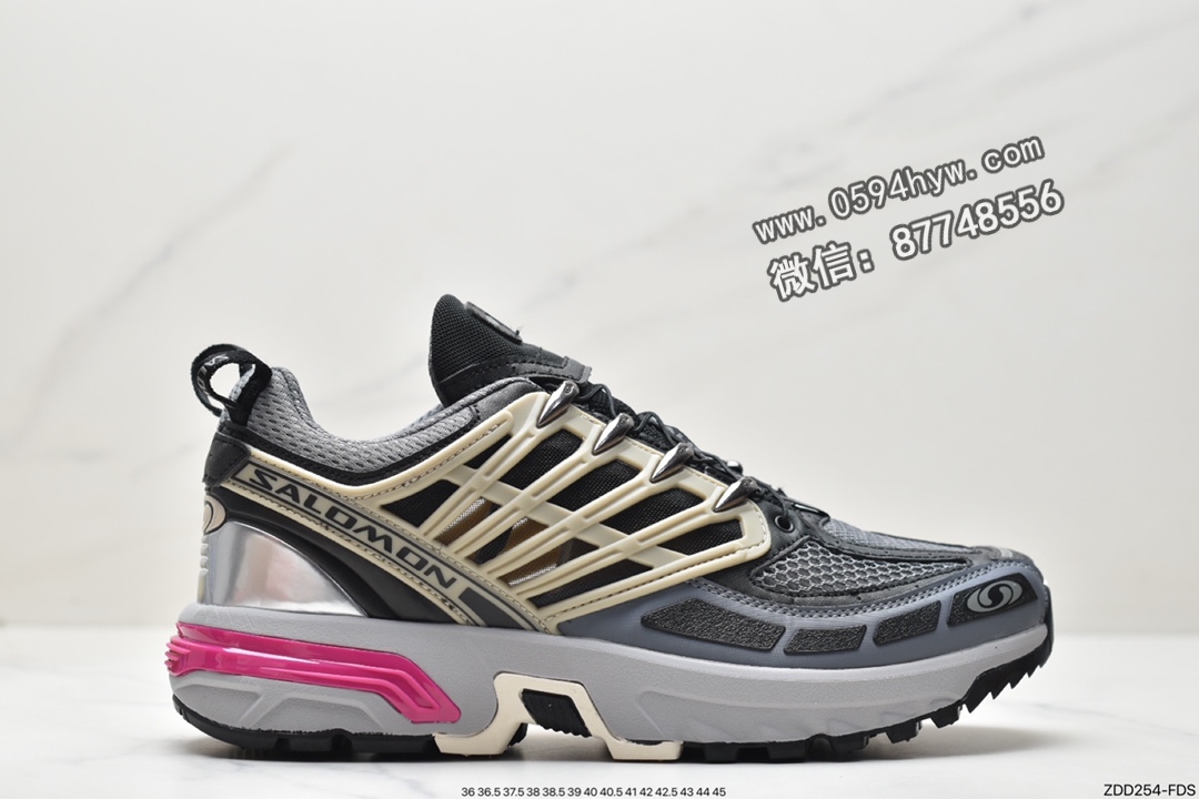 萨洛蒙 Salomon Acs Pro Advanced 潮流户外功能鞋 男女同款 黑灰 紫尾 417525-29
