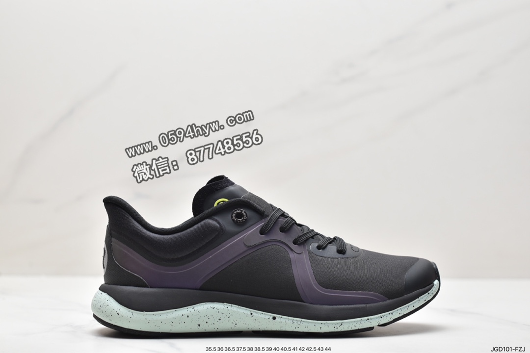 露露乐檬 Lululemon Blissfeel Run 透气减震 防滑耐磨 低帮 休闲跑步鞋 黑紫色 LW9EF3S-0222
