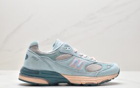 新百伦 Joe Freshgoods x New Balance NB 993 防滑耐磨透气 低帮 休闲跑步鞋 男女同款 蓝绿色 MR993JF1