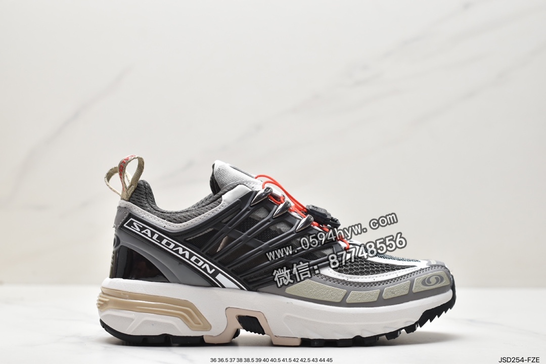 萨洛蒙 Salomon ACS Pro Advanced 轻便舒适 减震防滑耐磨 低帮 户外功能鞋 白灰 471322-29