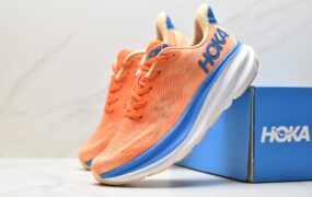 HOKA ONE ONE Clifton 9 Wide 减震防滑 透气耐磨 低帮 休闲跑步鞋 1132210