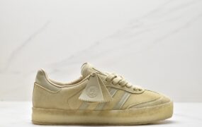 阿迪阿斯 Kith x Clarks x adidas originals Samba 8th Street 潮流休闲 防滑耐磨 低帮板鞋 男女同款 棕色 ID7398