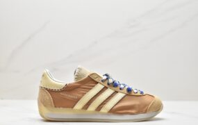 阿迪达斯 Wales Bonner x adidas originals COUNTRY 防滑耐磨 低帮 运动休闲鞋 男女同款 棕色 GW1388