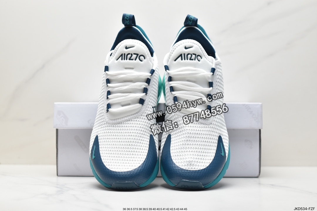 跑鞋, Swoosh, Nike Air Max 270, Nike Air Max, Nike Air, NIKE, Max 270, AQ9164-102, Air Max - 耐克 Nike Air Max 270 透气减震 防滑耐磨 低帮 休闲慢跑鞋 白蓝 AQ9164-102