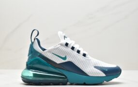 耐克 Nike Air Max 270 透气减震 防滑耐磨 低帮 休闲慢跑鞋 白蓝 AQ9164-102