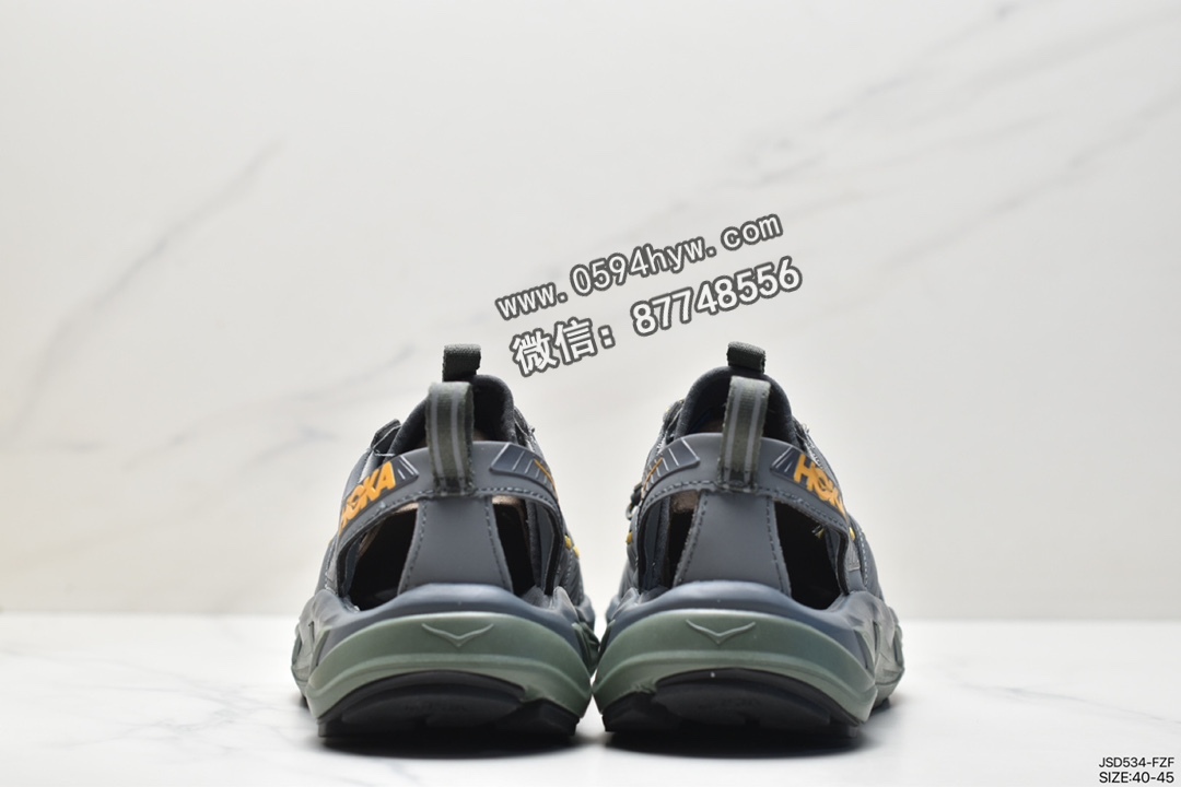 HOKA ONE ONE Hopara, 1106535 - HOKA ONE ONE Hopara 防滑耐磨透气 户外凉鞋 墨绿色 1106535