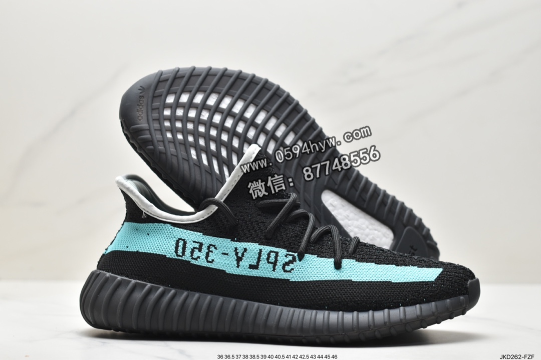 跑鞋, 椰子350, 慢跑鞋, Yeezy Boost 350 V2, Yeezy Boost 350, Yeezy, TF1382, Primeknit, Kanye West, Kanye, Boost, Adidas - 阿迪达斯 椰子350 Yeezy Boost 350 V2 百搭轻便 防滑减震透气 低帮 休闲运动慢跑鞋 黑绿色 TF1382