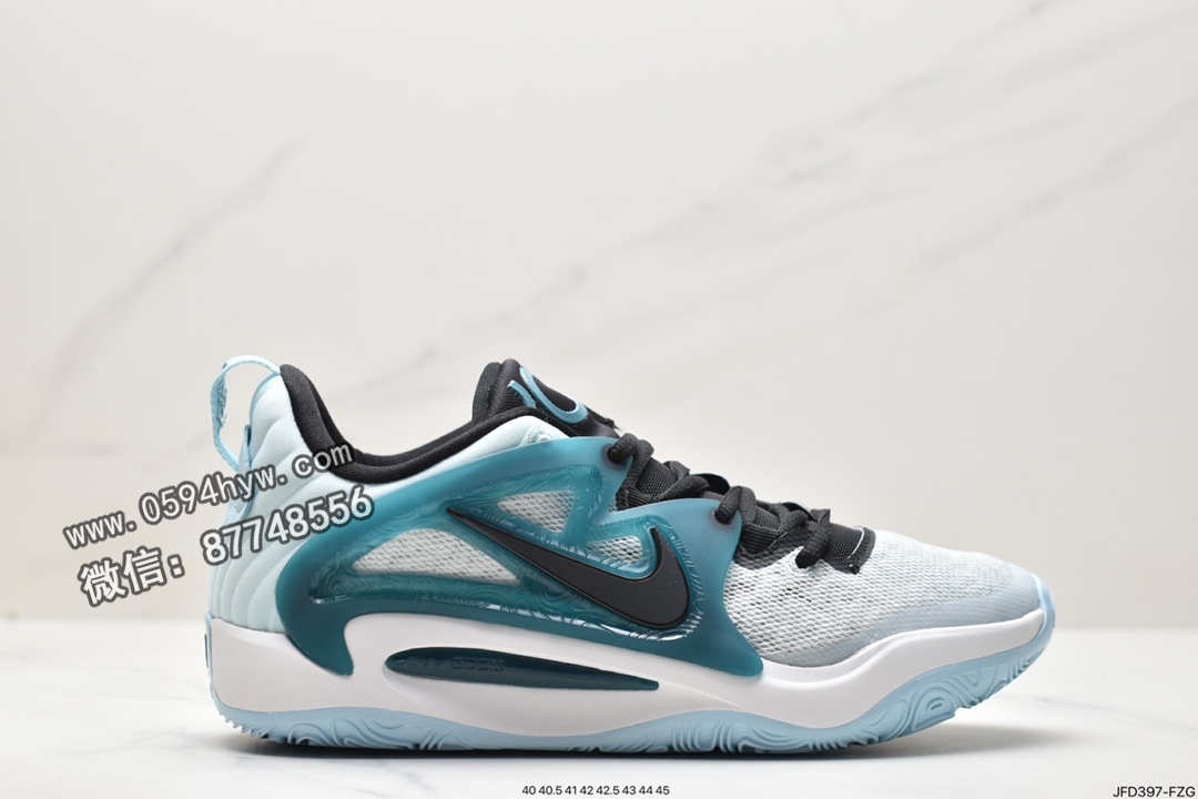耐克 Nike KD 15 “Grey Tea” 杜兰特15 防滑耐磨 减震透气 低帮 实战篮球鞋 男款 蓝绿 FN8009-100