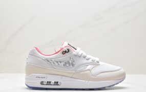 耐克 Nike Air Max 1“Unlock Your Space” 减震耐磨 低帮 运动休闲鞋 男款 白红 FN0608-101