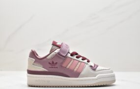 阿迪达斯 adidas originals FORUM 84 Low 减震防滑耐磨 低帮 休闲板鞋 女款 白粉紫 HQ6941