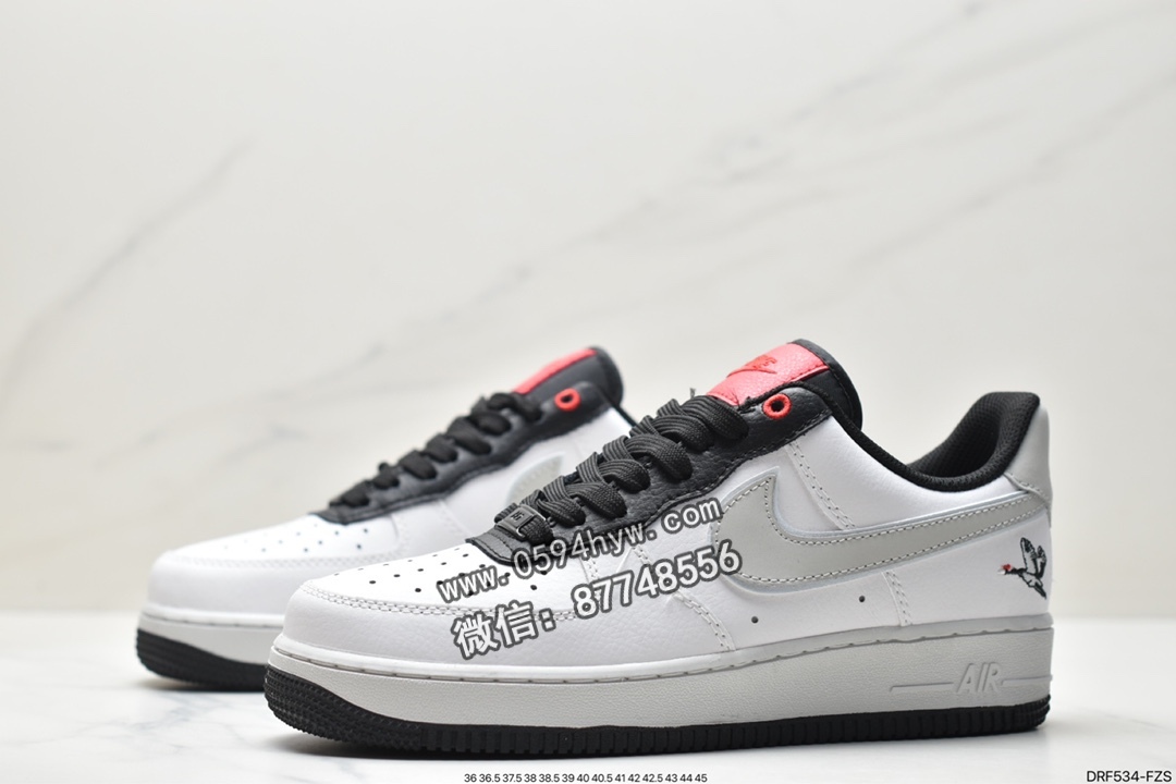 板鞋, Nike Air Force 1Low milky stork, Nike Air Force 1 Low, Nike Air Force 1, Nike Air, NIKE, FORCE 1, DA8482-100, Air Force 1 Low, Air Force 1 - 耐克 Nike Air Force 1Low milky stork 白鹦鹤 防滑耐磨减震 低帮 休闲板鞋 男款 白黑 DA8482-100