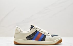 古驰 Gucci Distressed Screener sneaker 时尚潮流 轻便防滑 低帮 休闲板鞋 5762232KQ404467