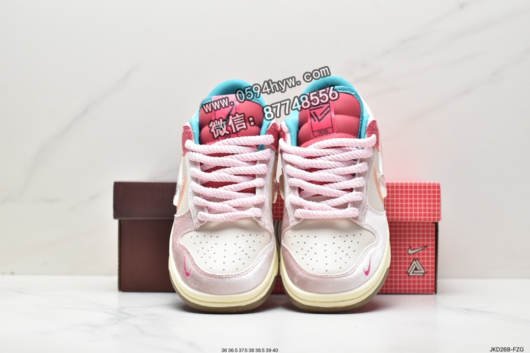 板鞋, Social Status x Nike Dunk Low, Social Status, Nike Dunk Low, Nike Dunk, NIKE, Dunk Low, Dunk, DM3349-600 - 耐克 Social Status X Nike Dunk low 草莓牛奶 防滑耐磨 低帮 休闲板鞋 DM3349-600