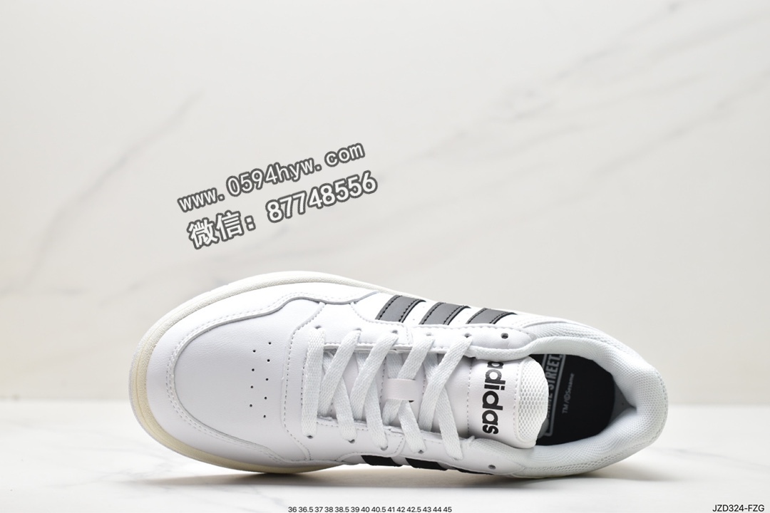 阿迪达斯, 运动板鞋, 篮球鞋, 板鞋, GY5434, adidas HOOPS 3.0MID, Adidas - 阿迪达斯 adidas HOOPS 3.0MID 复古百搭 防滑耐磨 低帮 休闲运动板鞋 白色 GY5434
