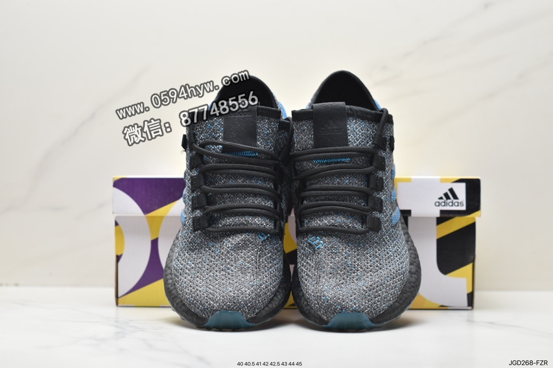 阿迪达斯, 运动鞋, 跑步鞋, Pure Boost, Boost, B37783, adidas Pure Boost 2017 Pure Boost, Adidas - 阿迪达斯 adidas Pure Boost 2017 Pure Boost 防滑耐磨减震 低帮 跑步鞋 男女同款 黑蓝 B37783