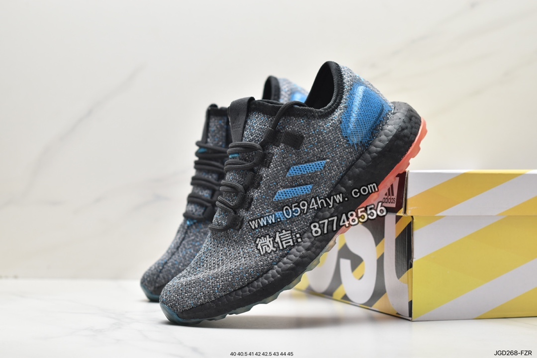 阿迪达斯, 运动鞋, 跑步鞋, Pure Boost, Boost, B37783, adidas Pure Boost 2017 Pure Boost, Adidas - 阿迪达斯 adidas Pure Boost 2017 Pure Boost 防滑耐磨减震 低帮 跑步鞋 男女同款 黑蓝 B37783