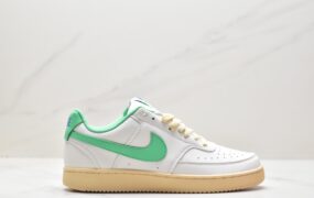 耐克 Nike Court Vision 1 低帮 百搭透气 休闲运动板鞋 米绿 FJ5437-133