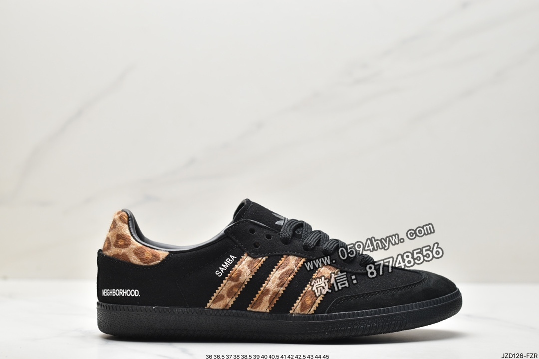 阿迪达斯 Adidas Originals Samba Vegan OG 复古百搭 防滑耐磨 低帮 休闲运动板鞋 黑色 GX5005