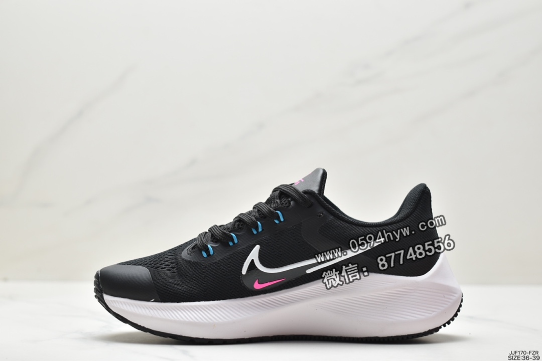 跑步鞋, Zoom Air, Zoom, Nike Air Zoom Winflo 8, Nike Air, NIKE, Flywire, DC3727-008, Air Zoom - 耐克 Nike Air Zoom Winflo 8代 防滑耐磨减震 低帮 休闲跑步鞋 黑白色 DC3727-008