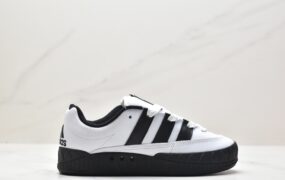 阿迪达斯 Atmos x adidas originals Adimatic 防滑耐磨轻便 低帮 休闲运动板鞋 男女同款 黑白 ID7717