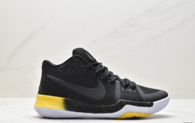 耐克 欧文 Nike Kyrie 3 Black Yellow 防滑耐磨 低帮 实战篮球鞋 男款 黑黄 852396-901