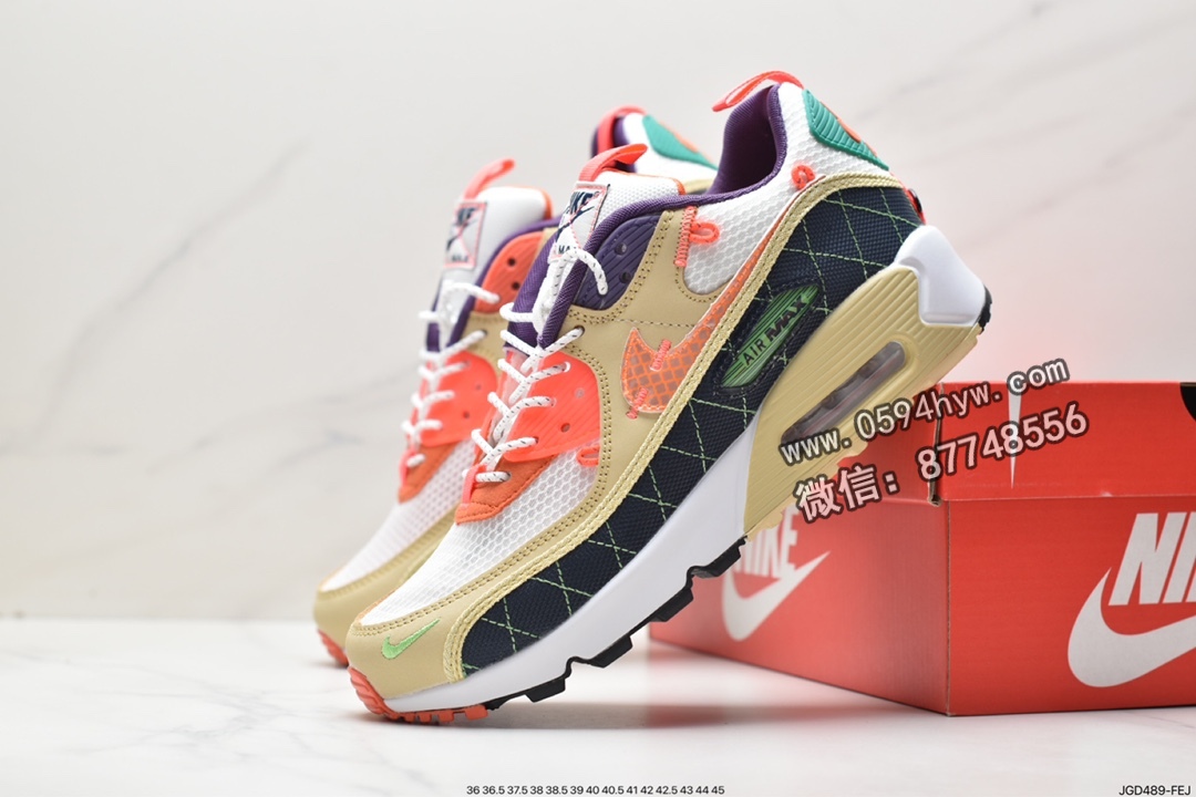 运动鞋, 跑步鞋, Swoosh, Nike Air Max 90“trail", Nike Air Max 90, Nike Air Max, Nike Air, NIKE, FD0821-100, Air Max 90, Air Max - 耐克 Nike Air Max 90“trail" 复古 减震防滑 低帮 休闲跑步鞋 男女同款 彩色拼接 FD0821-100