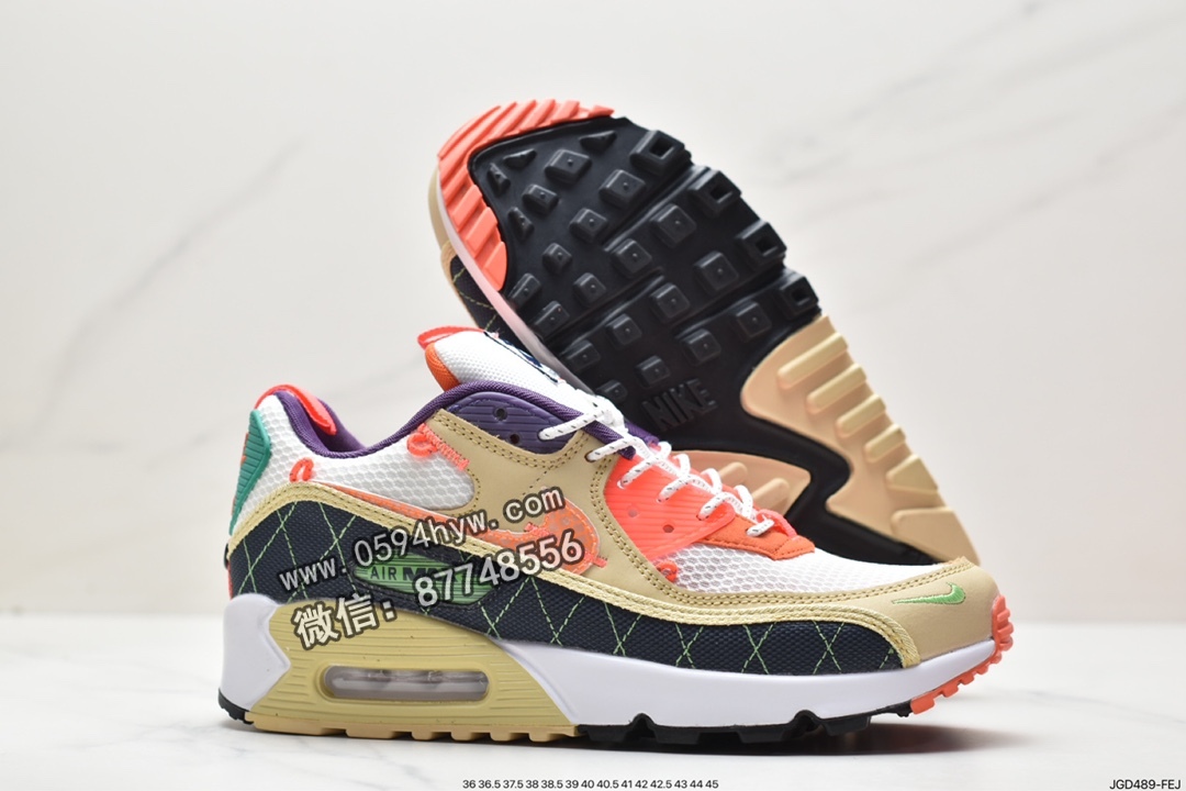 运动鞋, 跑步鞋, Swoosh, Nike Air Max 90“trail", Nike Air Max 90, Nike Air Max, Nike Air, NIKE, FD0821-100, Air Max 90, Air Max - 耐克 Nike Air Max 90“trail" 复古 减震防滑 低帮 休闲跑步鞋 男女同款 彩色拼接 FD0821-100