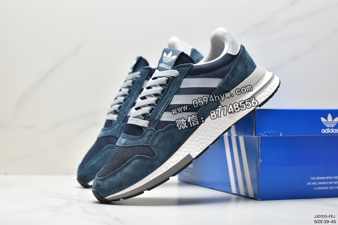 运动鞋, 跑步鞋, 休闲运动鞋, Originals, F36966, Boost, adidas originals ZX 500 RM BOOST, adidas Originals, Adidas - 阿迪达斯 adidas originals ZX 500 RM BOOST 拼接 轻便防滑 低帮 休闲运动鞋 男款 蓝白 F36966