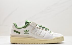 阿迪达斯 adidas originals FORUM 84 Low CI 防滑耐磨 低帮 休闲运动板鞋 男女同款 白绿 FZ6296
