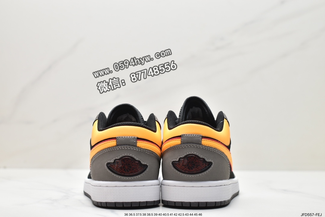 篮球鞋, Jordan Air Jordan 1Low“Grey Black Yellow", Jordan, FN7308-008, Black, Aj1, Air Jordan 1 Low, Air Jordan 1, Air Jordan - 乔丹 AJ1 Jordan Air Jordan 1Low“Grey Black Yellow" 耐磨透气 低帮 复古篮球鞋 男款 灰黑黄 FN7308-008