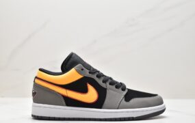 乔丹 AJ1 Jordan Air Jordan 1Low“Grey Black Yellow” 耐磨透气 低帮 复古篮球鞋 男款 灰黑黄 FN7308-008