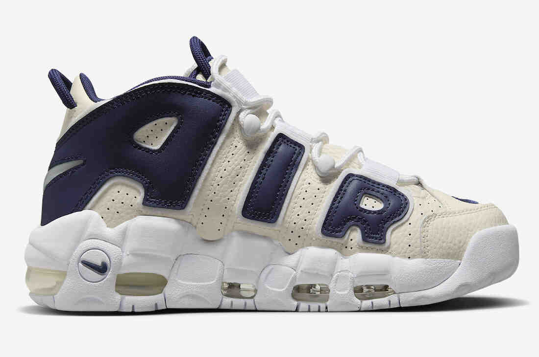 ike Air More Uptempo Coconut Milk Midnight Navy FQ2762-100