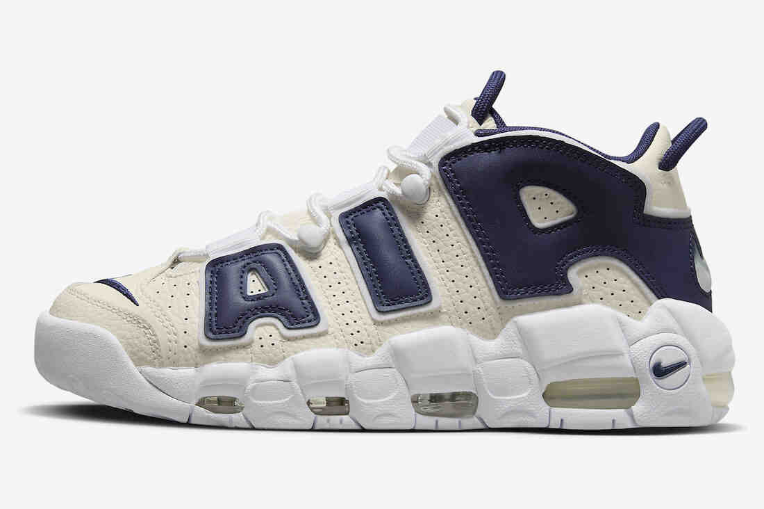 ike Air More Uptempo Coconut Milk Midnight Navy FQ2762-100