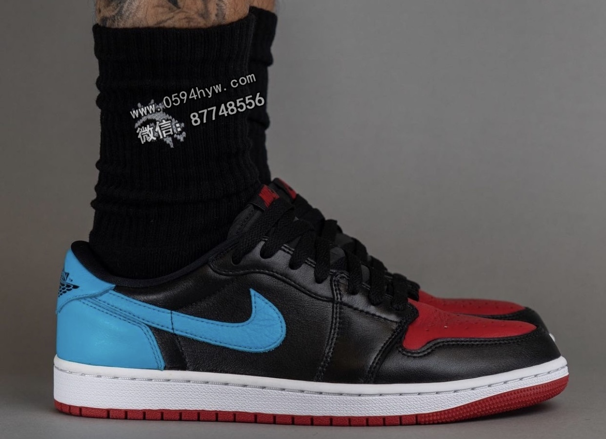 Air-Jordan-1-Low-OG-UNC-to-Chicago-On-Feet-2