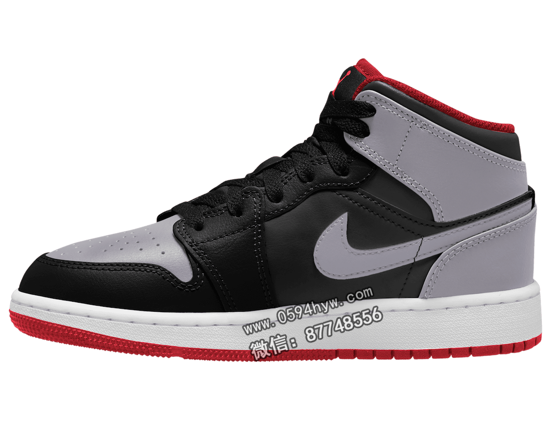 Air-Jordan-1-Mid-GS-Black-Grey-Red-DQ8423-006-1-1