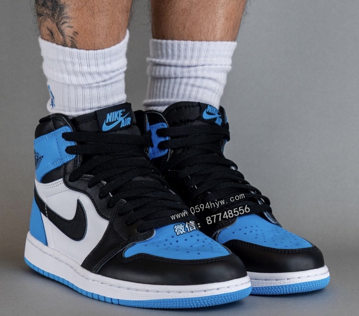 Air-Jordan-1-UNC-Toe-University-Blue-DZ5485-400-On-Feet-1