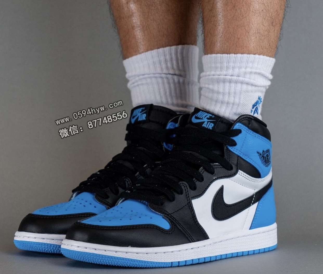 Air-Jordan-1-UNC-Toe-University-Blue-DZ5485-400-On-Feet