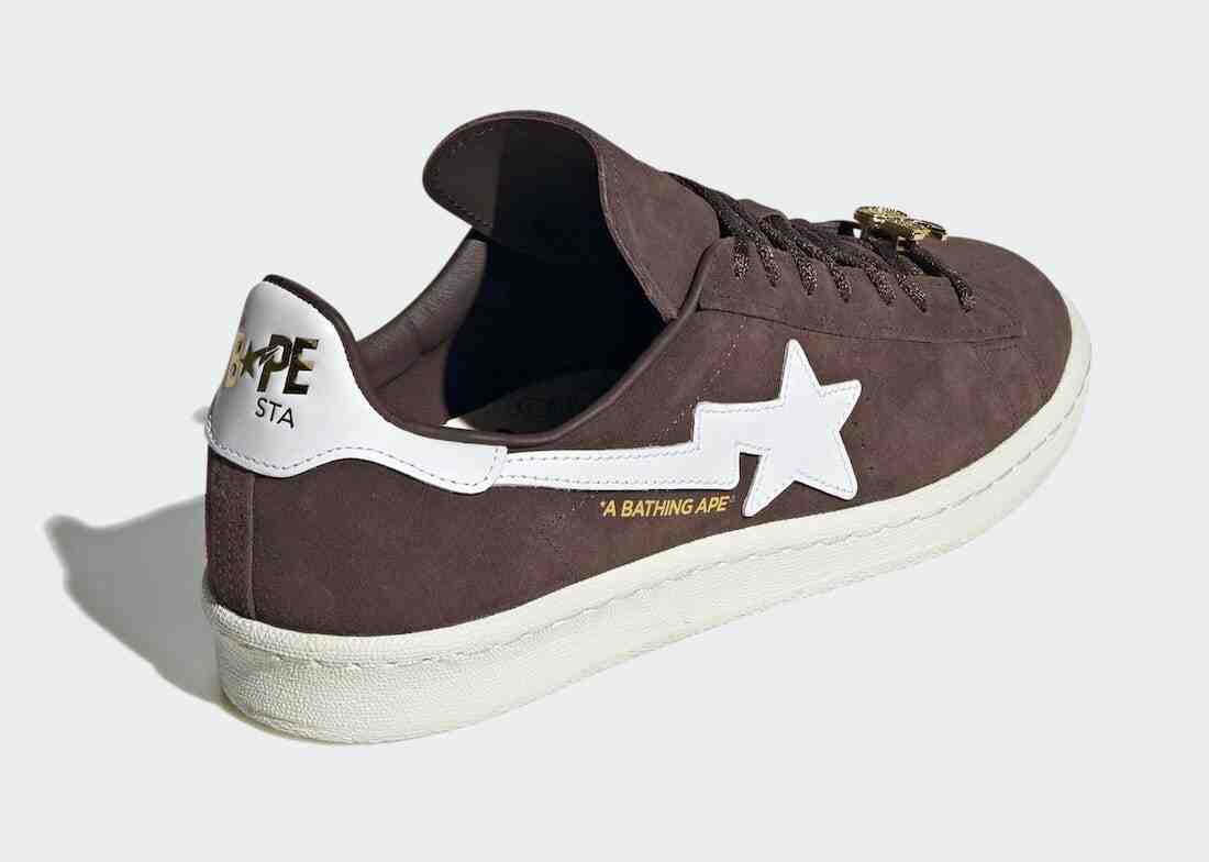 Bape adidas Campus 80s Brown Heel