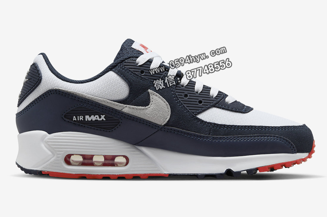 Nike-Air-Max-90-White-Navy-Crimson-DM0029-400-2-1